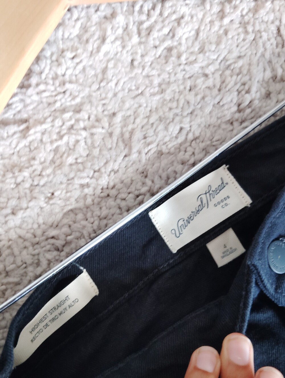 Universal Thread Straight-Leg Black Jeans - Picture 2 of 6